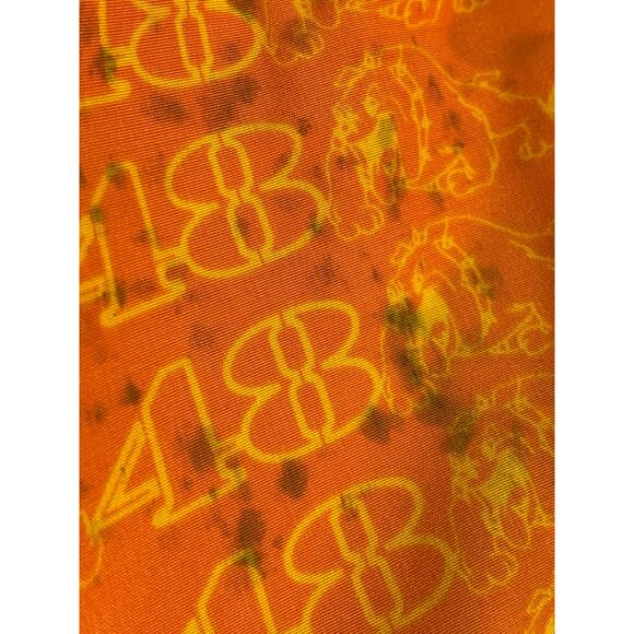 Vintage 90’s Y2K 48 Jeans USA 2XL Bulldog Orange Factory Button Shirt - Picture 9 of 9